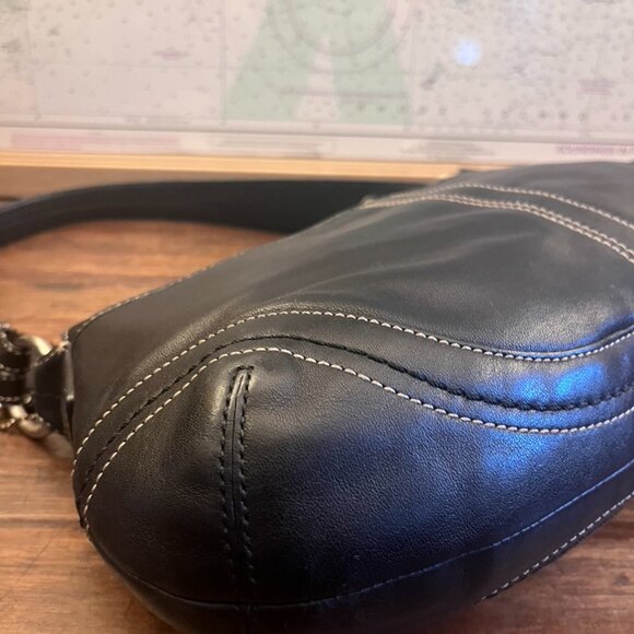 Vintage Y2K Coach Black Leather Soho Shoulder Bag - Picture 9 of 16